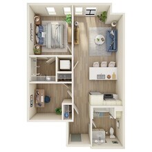 Open 1 Bed, 1 Bath - MFTE - L floor plan
